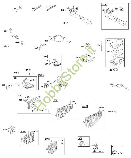 A - Depuratore aria, comandi, sistema di scarico, molla regolatore, accensione B&S - 09 €¦ 09D902-2096-B1 brand Stihl
